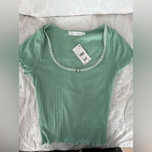 NWT All in Favor mint tee size s